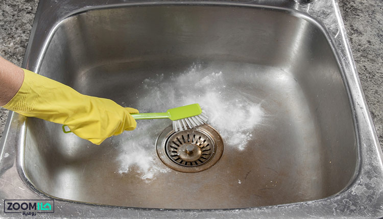 براق کردن سینک ظرفشویی استیل