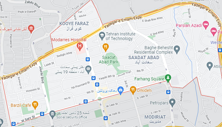 نقشه سعادت اباد