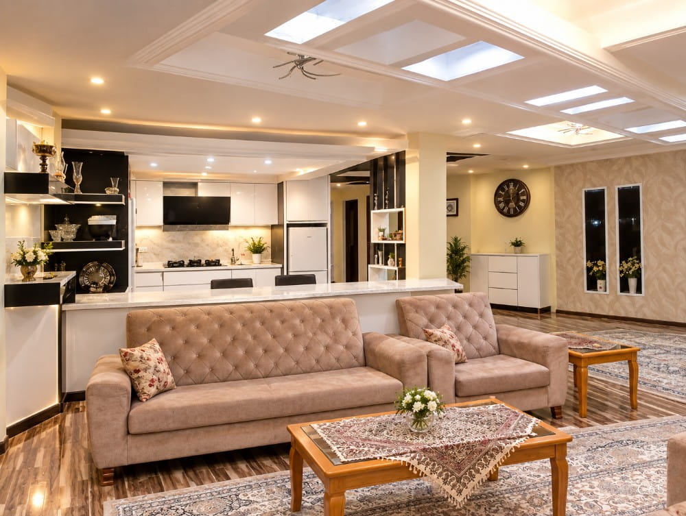 آپارتمان 126 متری دو خوابه در باغ سنگ ساری